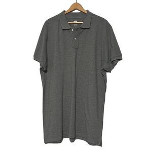 Old Navy Polo Shirt Men’s Size XXL Tall Gray Short Sleeve Cotton Casual Basic
